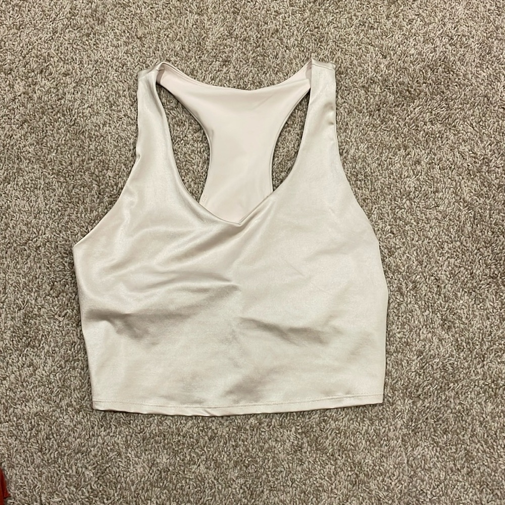 Fabletics cream colored sports top